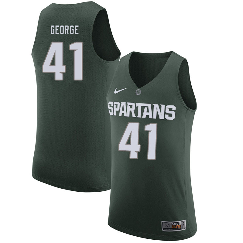 Men Michigan State Spartans #41 Conner George NCAA Nike Authentic Green College Stitched Basketball Jersey WS41B62RD